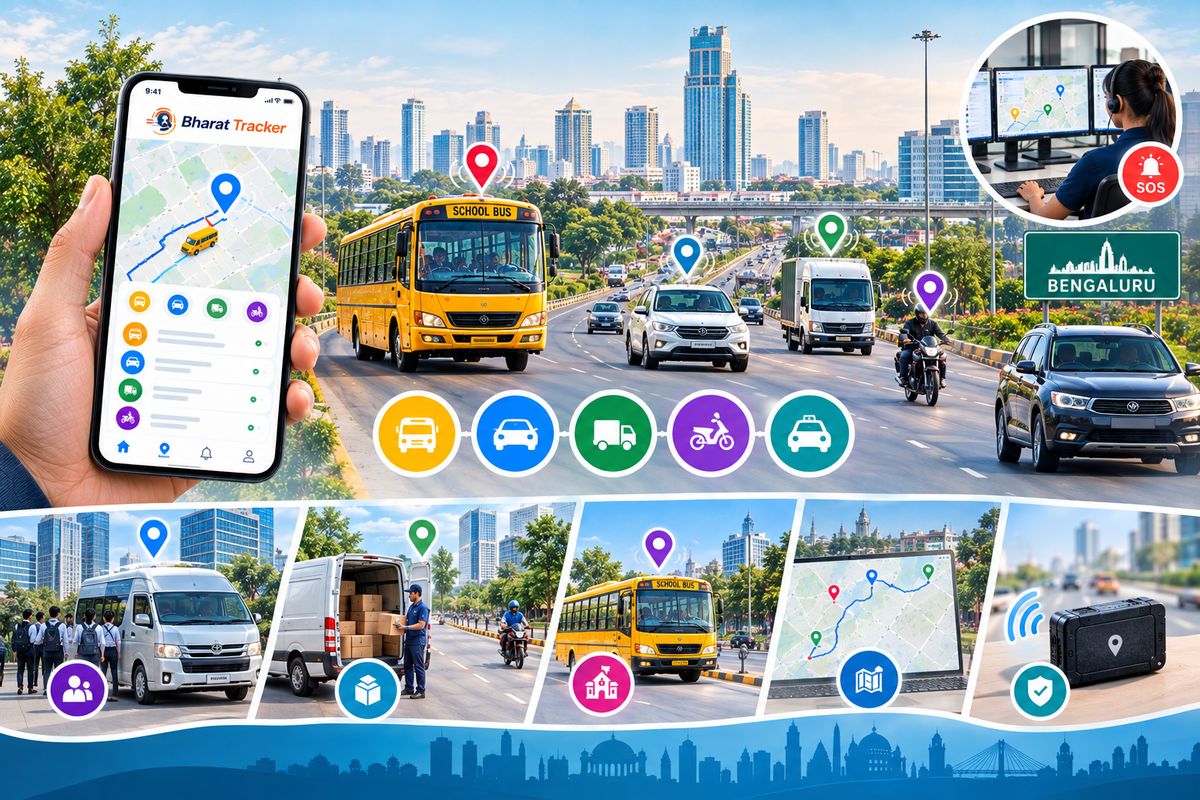GPS tracking for school buses, cabs and delivery fleets in Bengaluru, Karnataka