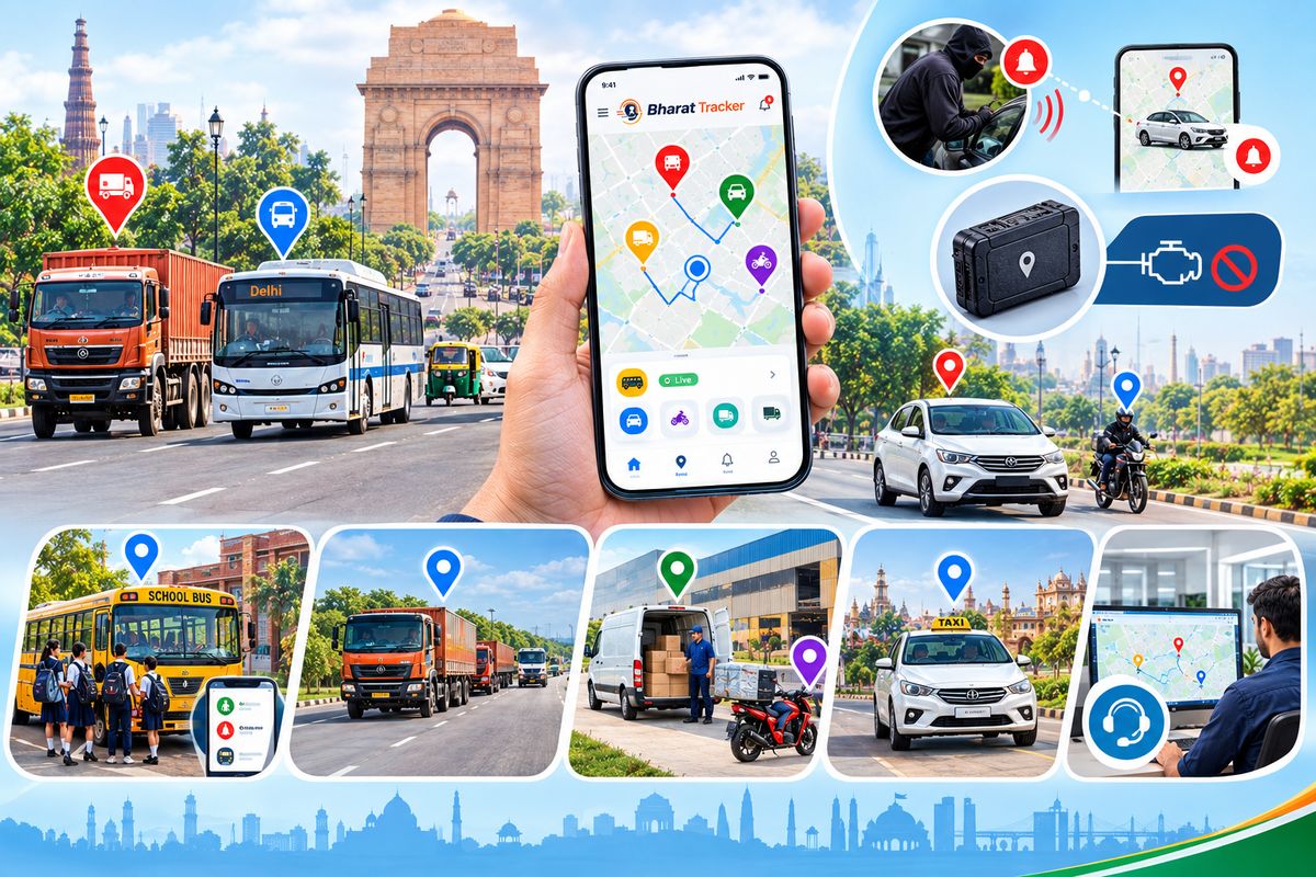 GPS tracking for school buses and commercial fleets across Delhi NCR