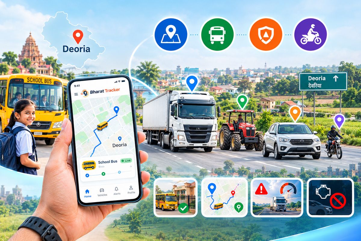 GPS tracking for school vans, trucks and cars in Deoria, Uttar Pradesh