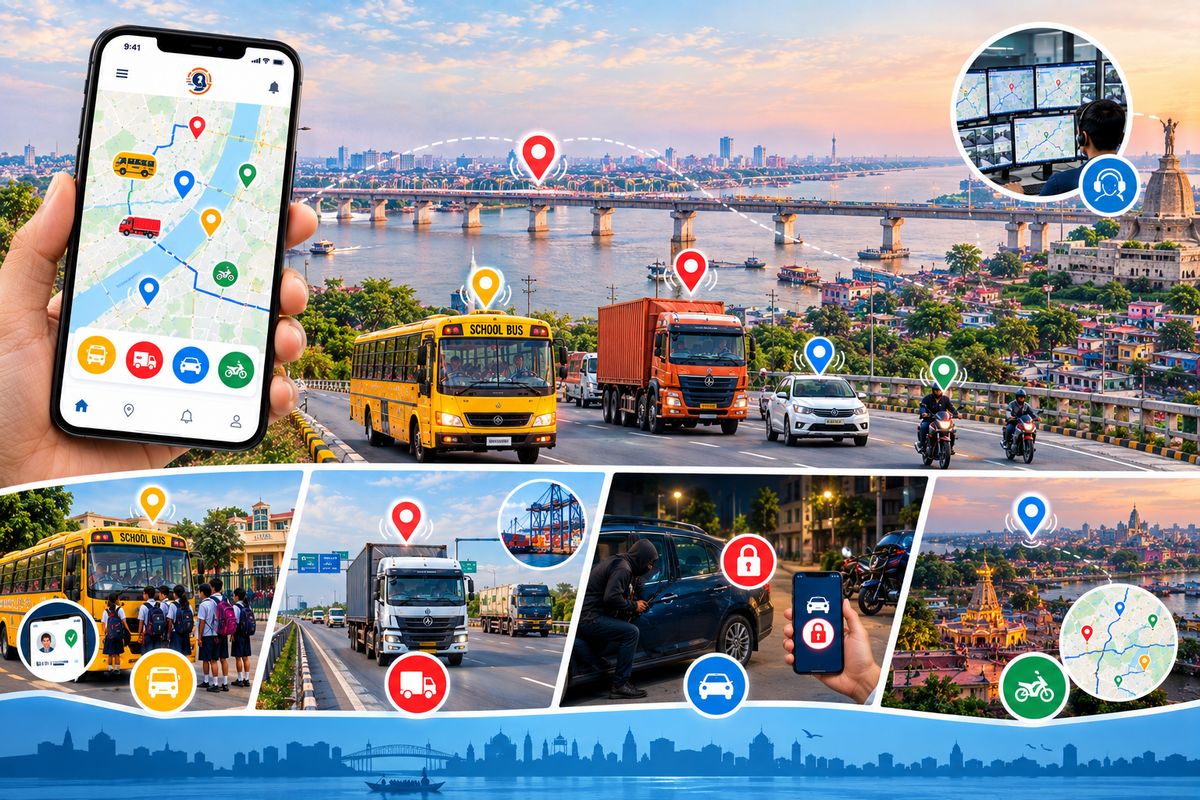 GPS tracking for school buses and commercial vehicles in Patna, Bihar