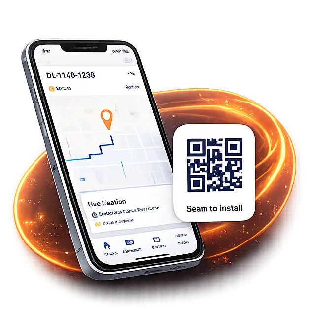 Bharat Tracker app with scan-to-install QR